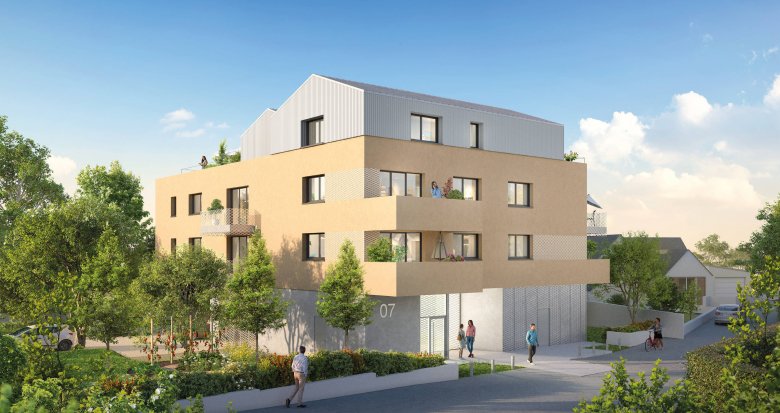 Achat / Vente programme immobilier neuf Saint-Herblain à 3 min de l’arrêt de bus ligne 91 (44800) - Réf. 9568